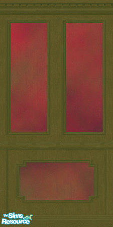 Sims 2 — Green wood with red by buntah — This is the wall paneling for my Cozy and Warm set.