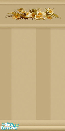 Sims 2 — Caramel Stripes & Daisies by TSR Archive — Created by Pinecat 1/05. Proportions are correct in the game.