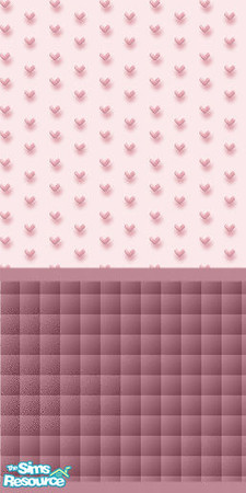 Sims 2 — Valentine wall by jgilbert — A pretty pink wall to match the valentine floor. Perfect for the bathroom.