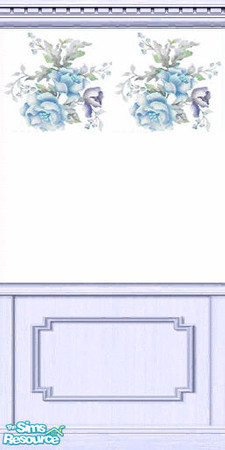 Sims 2 — Mint & Lavender Floral Wallpaper by miss_beki — Mint & Lavender Floral Wallpaper