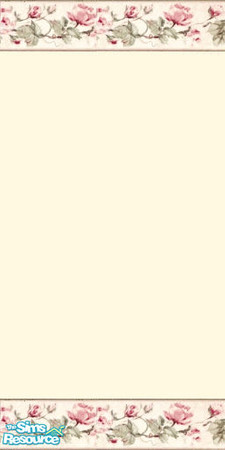 Sims 2 — .:RagDoll:. by oldmember_.:RagDoll:. — This Beautiful Wallpaper Teams Country Roses with a Timeless Cream Finish