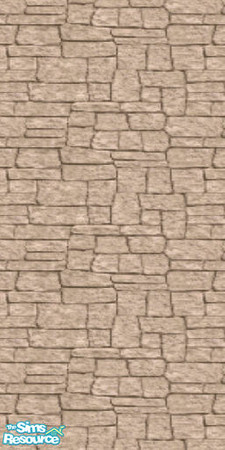 Sims 2 — Brown Stone Wall by Chillyzgrrl — This was the first wall I built with HomeCrafter, because I love stone walls. 