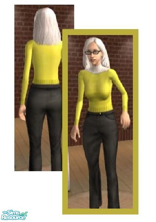 Sims 2 — turtle neck by corre_corre — A nice change to the regular shrits.