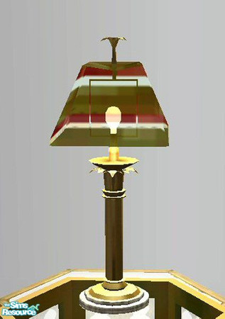 Sims 2 — Multi-Colored Glass Lamp Shade by SSilver — This lamp isn't really a "Moroccan" style lamp, but I