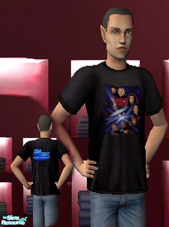 Sims 2 — STAR TREK TNG crew T-Shirt teen version by FreefallRLC — TNG crew print