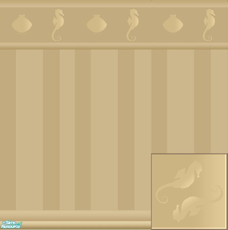 Sims 2 — Caramel Bath Set by TSR Archive — Wallpaper & matching tile. Matching Caramel Set & Caramel Kitchen set