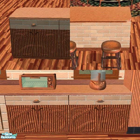 Sims 2 — Country kitchen counters by buntah — This is the counter/island for my Country Copper Kitchen set.