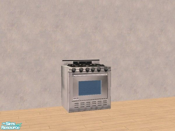 Sims 2 — Grey colored Exp stove by Bitzybus — The expensive stove in grey to go with the set.
