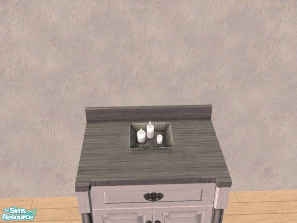 Sims 2 — Grey colored candles by Bitzybus — Grey colored candles to match the set. 