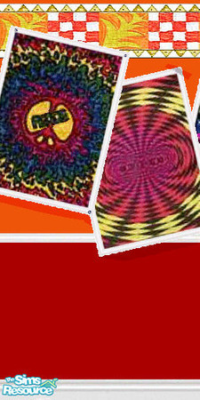 Sims 2 — Blacklight Poster 2 by Lorah — Posters held up by tape and tacks. 2 of 3.