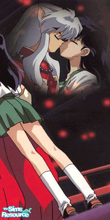 Sims 2 — Kiss 3/3 by KagomeHanyou — 3 of 3 of my Kiss Mural. NO not the group! From Inuyasha Movie 2, my favorite scene