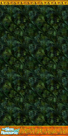Sims 2 — Designer Green Wallpaper by arenaria — A elegant,lush,flocked wallpaper. Perfect to showcase your Sim's art