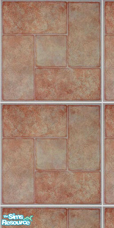 Sims 2 — Exerior Pink Stone Set by mistydreamer — Exterior pink stone set with matching pink stone flooring.