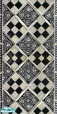Sims 2 — Celtic Black and White Tile by lledford — A beautiful tile design that is priced right. Use anywhere you want