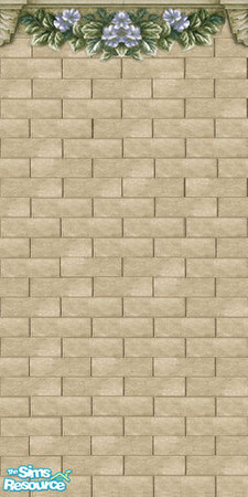 Sims 2 — SandStone Floral by tessnz — Sandstone brick with floral decoration for exterior or interior walls