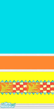Sims 2 — Blacklight Aqua and Orange by Lorah — By Lorah