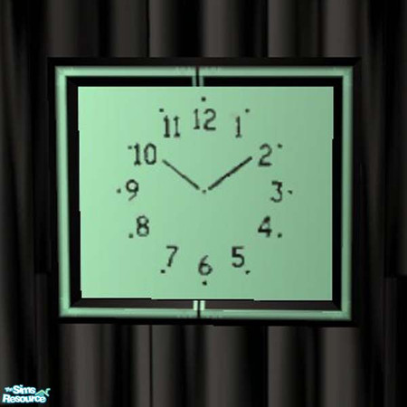 Sims 2 — Mint clock by buntah — This is the clock for my Mint Madness set. (it's really a tweaked painting)