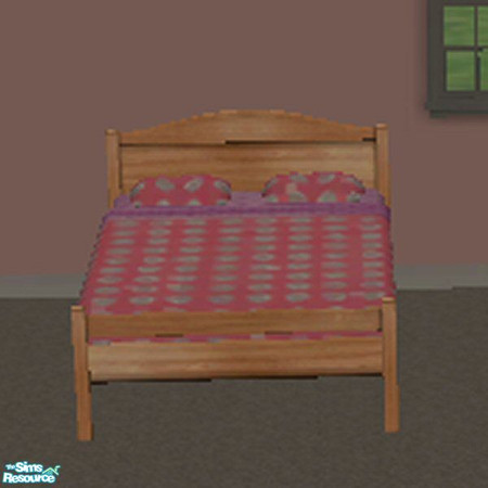 Sims 2 — Pink & Purple Bed by Sab — This is my first working object (yay), the image does not do the object justice