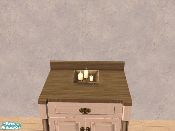 Sims 2 — Cream colored candles by Bitzybus — Cream colored candles to match the set. 