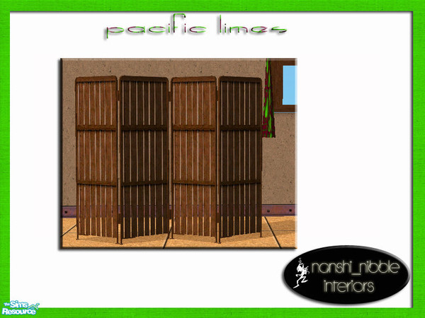 Sims 2 — Pacific Limes Screen by TSR Archive — Wooden screen from the Pacific Limes Set