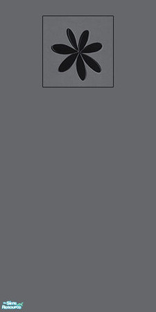 Sims 2 — Bold Gray Square Flower Wallpaper by jigsawtooth — Perfect for your depressed teen girls! Enjoy!