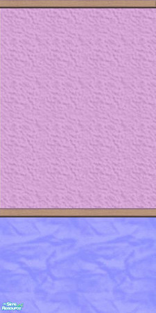 Sims 2 — bright wall set 1 - Tambriah Wall Set 3 1 by tambriah — purple top & blue bottom with maple top trim &