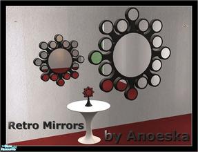 Sims 2 — Retro Mirror set by AnoeskaB — A small set of 3 retro design mirrors.