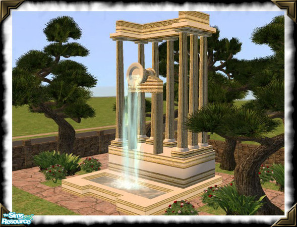 Sims 2 — Ancient Greek Temple, Gold by LaLunaRossa72 — Archaeologists believe that this once glorious temple was built by