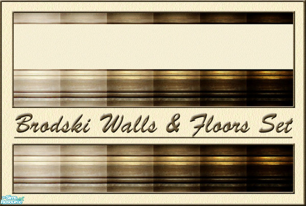 Sims 2 — Brodski Set by SofijaDosen — Catalog placement of floors is Wood, for walls is Paneling. Price in game is 1$.