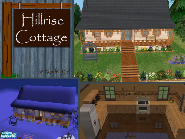 Sims 2 — For Sale - Hillrise Cottage by Gumby_Girl — 1 bed, 1 bath, country cottage with potbelly stove in the lounge.
