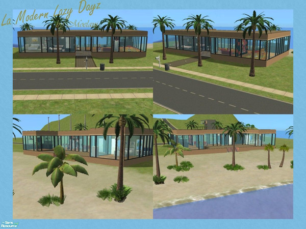Sims 2 — La Modern Lazy Dayz by Moelani — The newest installation of the La Modern collection, Lazy Dayz has 3 bedrooms