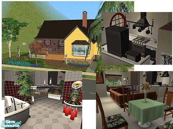 Sims 2 — Little Sweetheart by Carabella — A sweet home for your sims. Only big enough for two, a great honeymoon house
