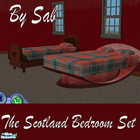 Sims 2 — The Scotland Bedroom Set Bedframe by Sab — Bedframe
