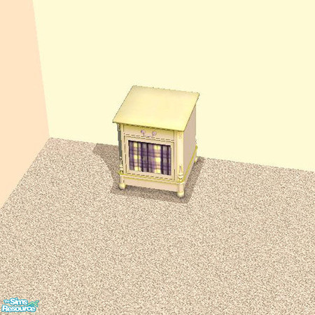 Sims 2 — Purple and Yellow Plaid Nightstand - fab by Outpost_Road — Part of the purple and yellow bedroom set. This is