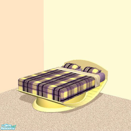 Sims 2 — Purple and Yellow Bed Frame by Outpost_Road — Part of the purple and yellow bedroom set.