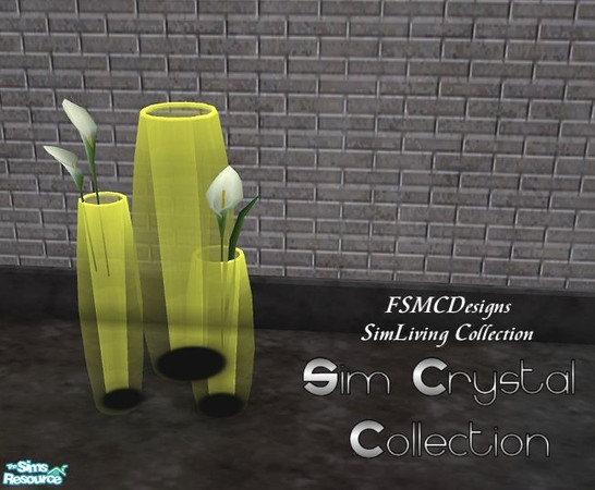 Sims 2 — FSMCDESIGNS Yellow Vase by FSMCDESIGNS — Part of my SIM CRYSTAL collection. Enjoy, Michael