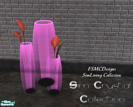 Sims 2 — FSMCDESIGNS Pink Vase by FSMCDESIGNS — Part of my SIM CRYSTAL collection. Enjoy, Michael