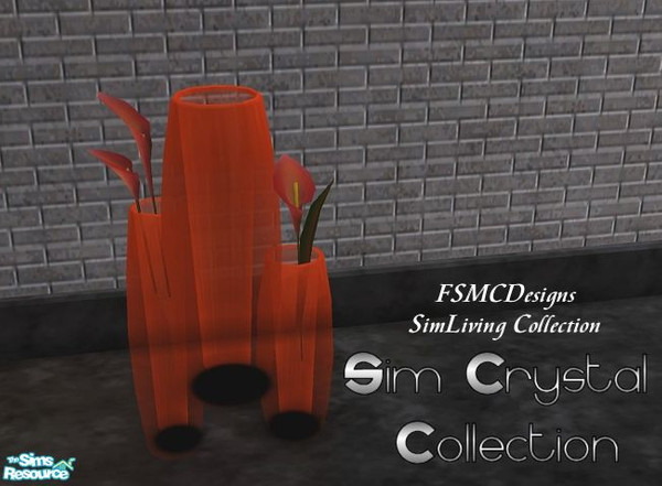 Sims 2 — FSMCDESIGNS Red Vase by FSMCDESIGNS — Part of my SIM CRYSTAL collection. Enjoy, Michael