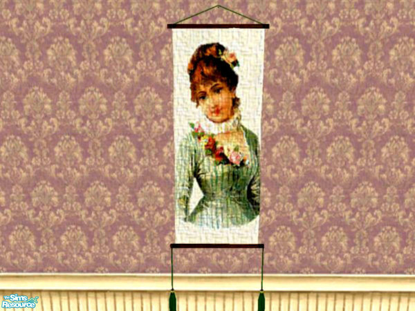 Sims 2 — Victorian lady 4 by Cori27 — Part of the Victorian lady cloth wall hangings set.