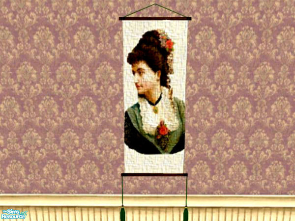 Sims 2 — Victorian lady 3 by Cori27 — Part of the Victorian lady cloth wall hangings set.