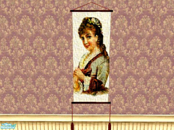 Sims 2 — Victorian lady 2 by Cori27 — Part of the Victorian lady cloth wall hangings set.
