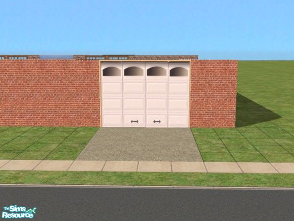 Sims 2 — White Panel Garage door Set by lledford — A white panel garage door designed by LLedford. Will be found in your