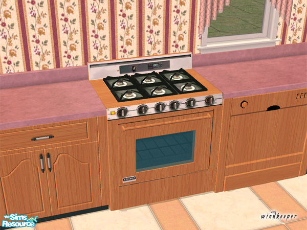 Sims 2 — "Besher" kitchen stove by TSR Archive — "Besher" Kitchen stove, wood finish.