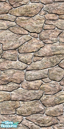 Sims 2 — Brown stone wall by oldmember_Moonchildje — Brown version of the stone wall from the game.