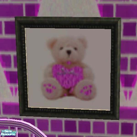Sims 2 — Teddy Bear Painting by buntah — This is the teddy bear painting for my Purple Nursery set.