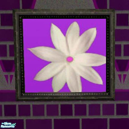 Sims 2 — Daisy painting by buntah — This is the daisy painting for my Purple Nursery set.
