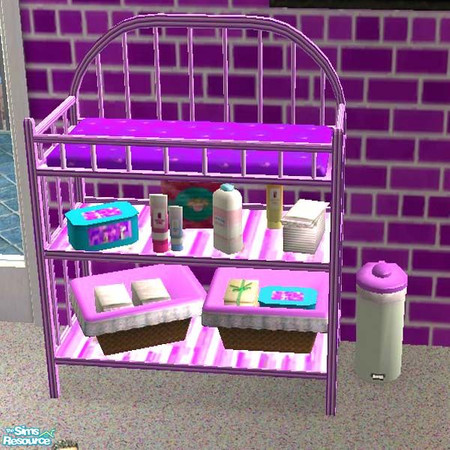 Sims 2 — Colorful Changing Table by buntah — This is the changing table for my Purple Nursery set.