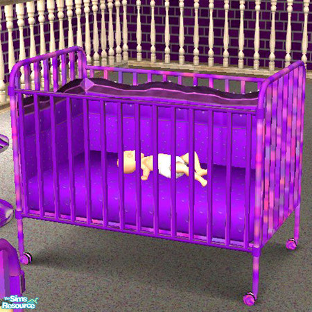 Sims 2 — Colorful crib by buntah — This is the crib for my Purple Nursery set.
