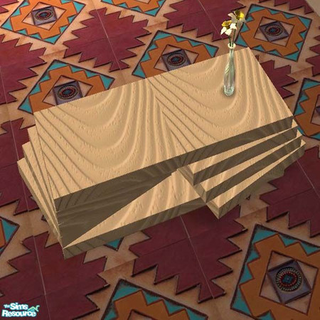Sims 2 — Teakwood coffee table by buntah — This is the coffee table for my Southwestern Livingroom set.