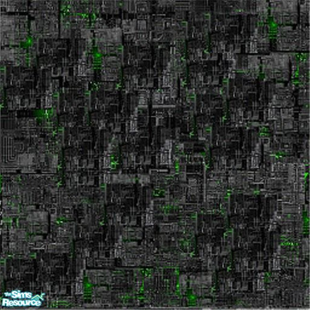 Sims 2 — Borg Roof Panel by UnimatrixZero2 — Replicated from the remnants of a derilect Borg vessel, these roof panels
